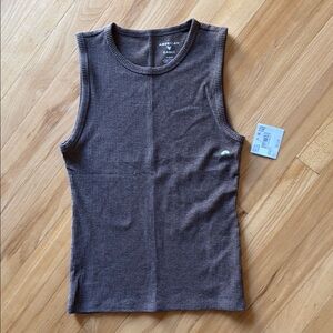 American Eagle Brown Ribbed Tank Top